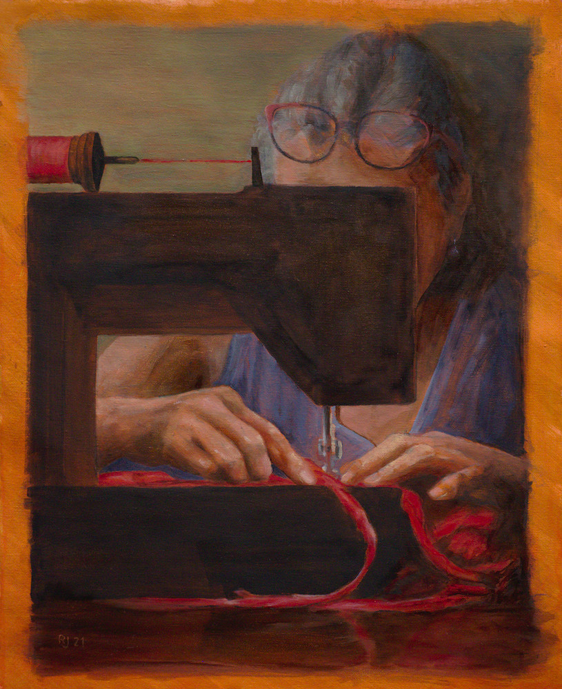 Painting 'Needlewoman 2020'