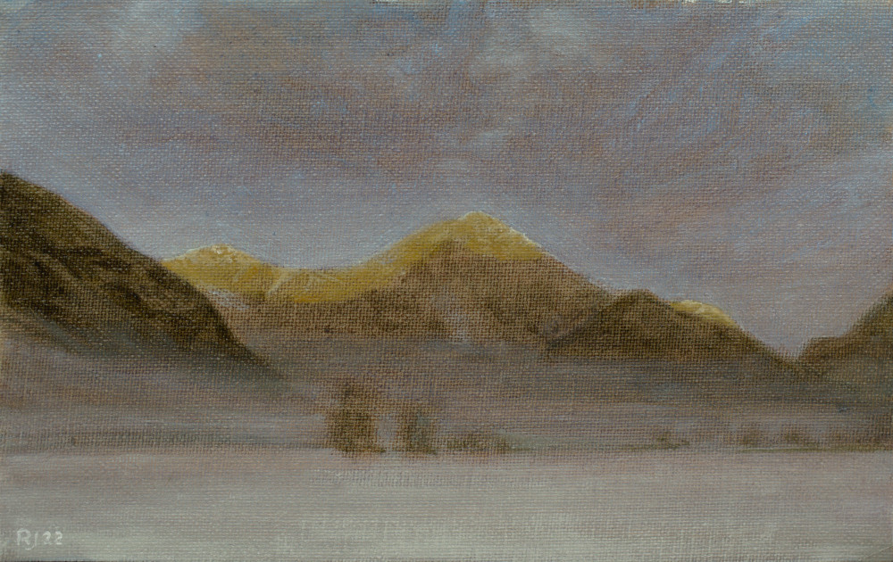 Painting 'Winter at Tramonti di Sotto'